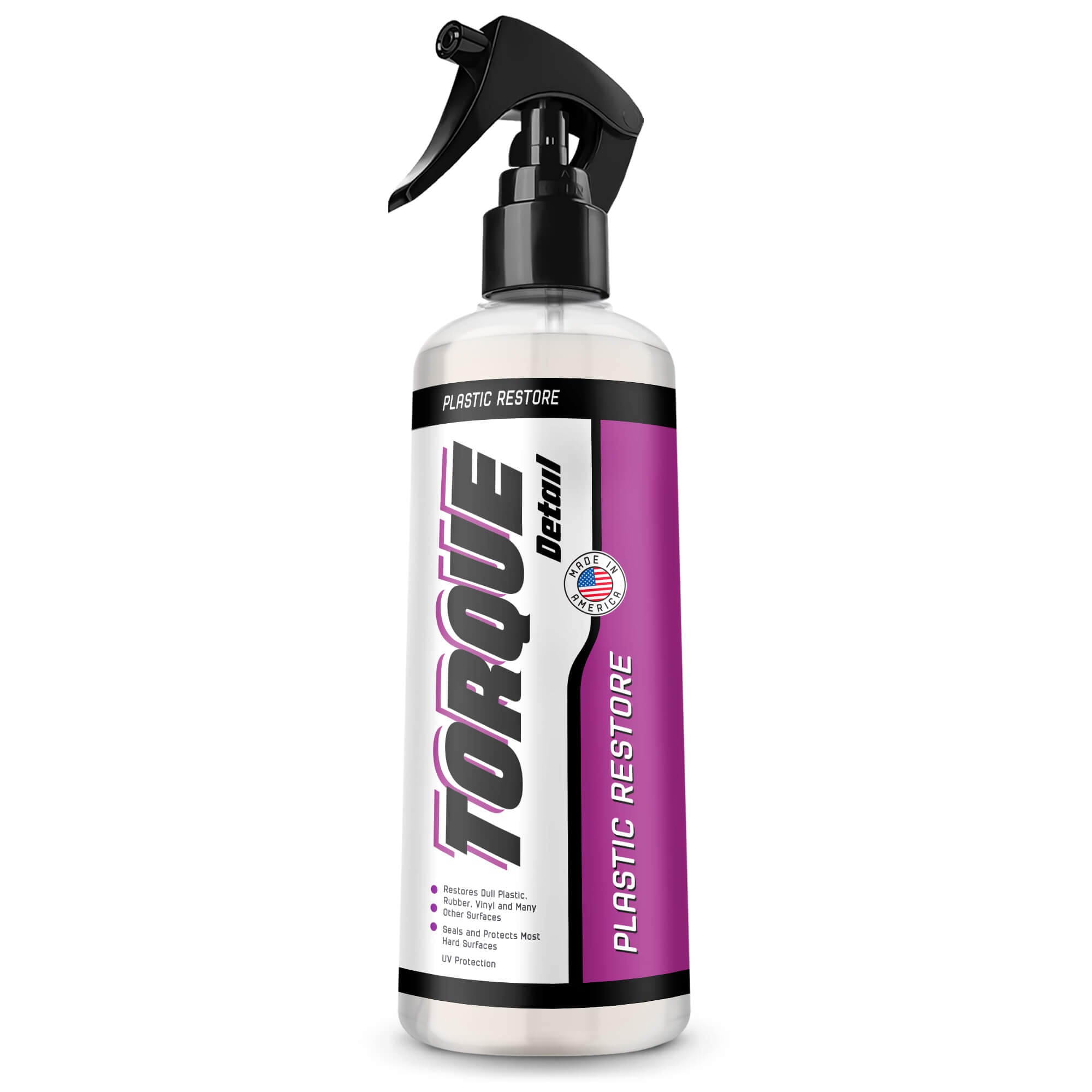 Plastic Restore™ - Restores Plastic, Vinyl & Rubber Surfaces (8oz Bottle) Torque Detail