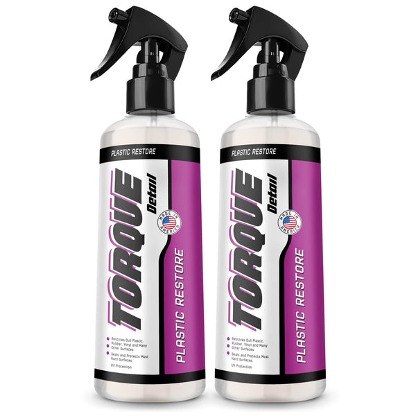 Plastic Restore™ - Restores Plastic, Vinyl & Rubber Surfaces (8oz Bottle) Torque Detail