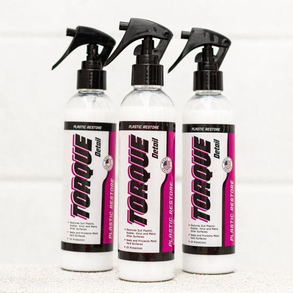 Plastic Restore™ - Restores Plastic, Vinyl & Rubber Surfaces (8oz Bottle) Torque Detail