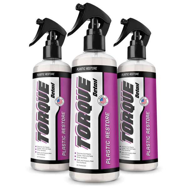 Plastic Restore™ - Restores Plastic, Vinyl & Rubber Surfaces (8oz Bottle) Torque Detail