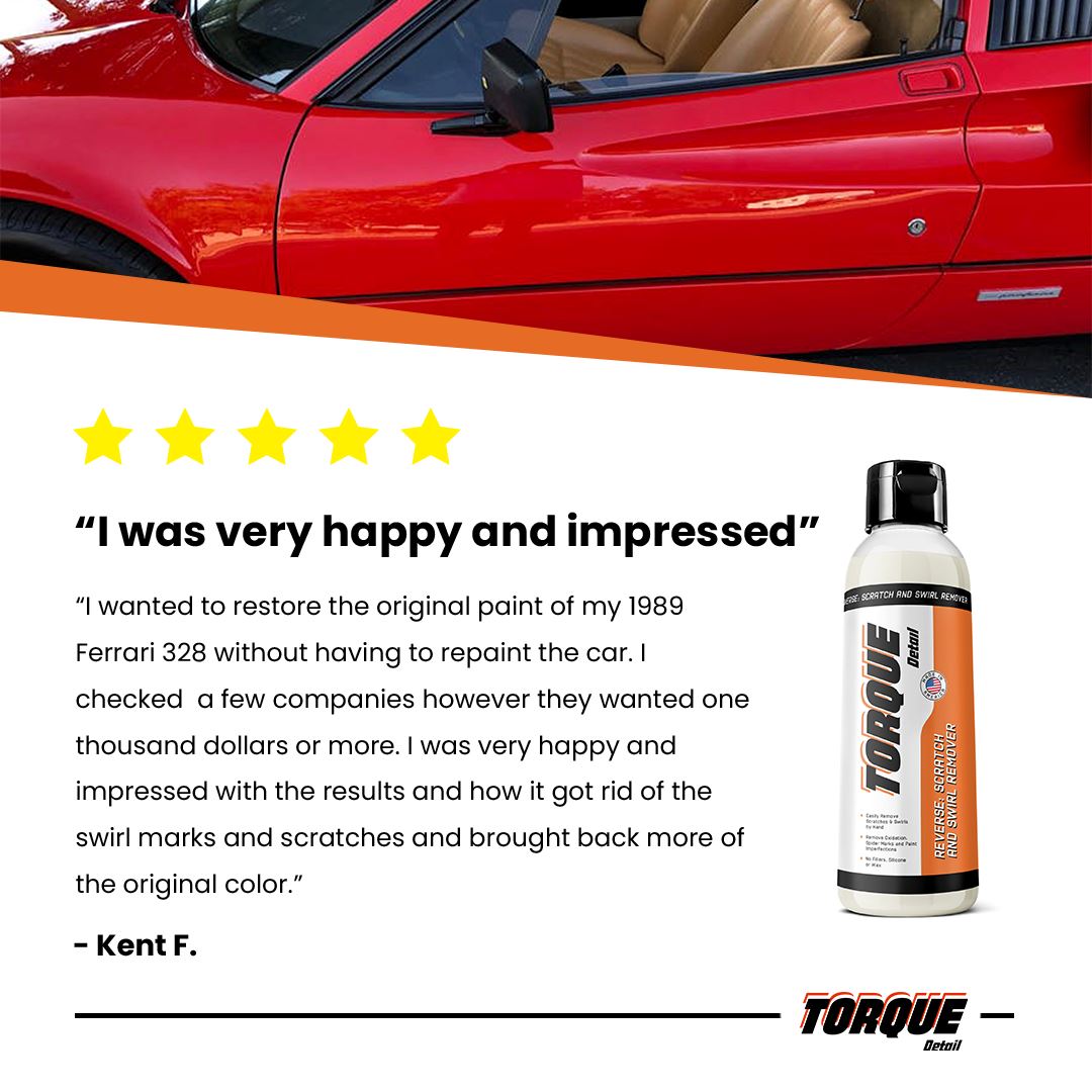 Reverse: Car Scratch Remover, Water Spot Remover & Swirl Repair - All-In-One Paint Correction Compound (4oz Bottle) Torque Detail